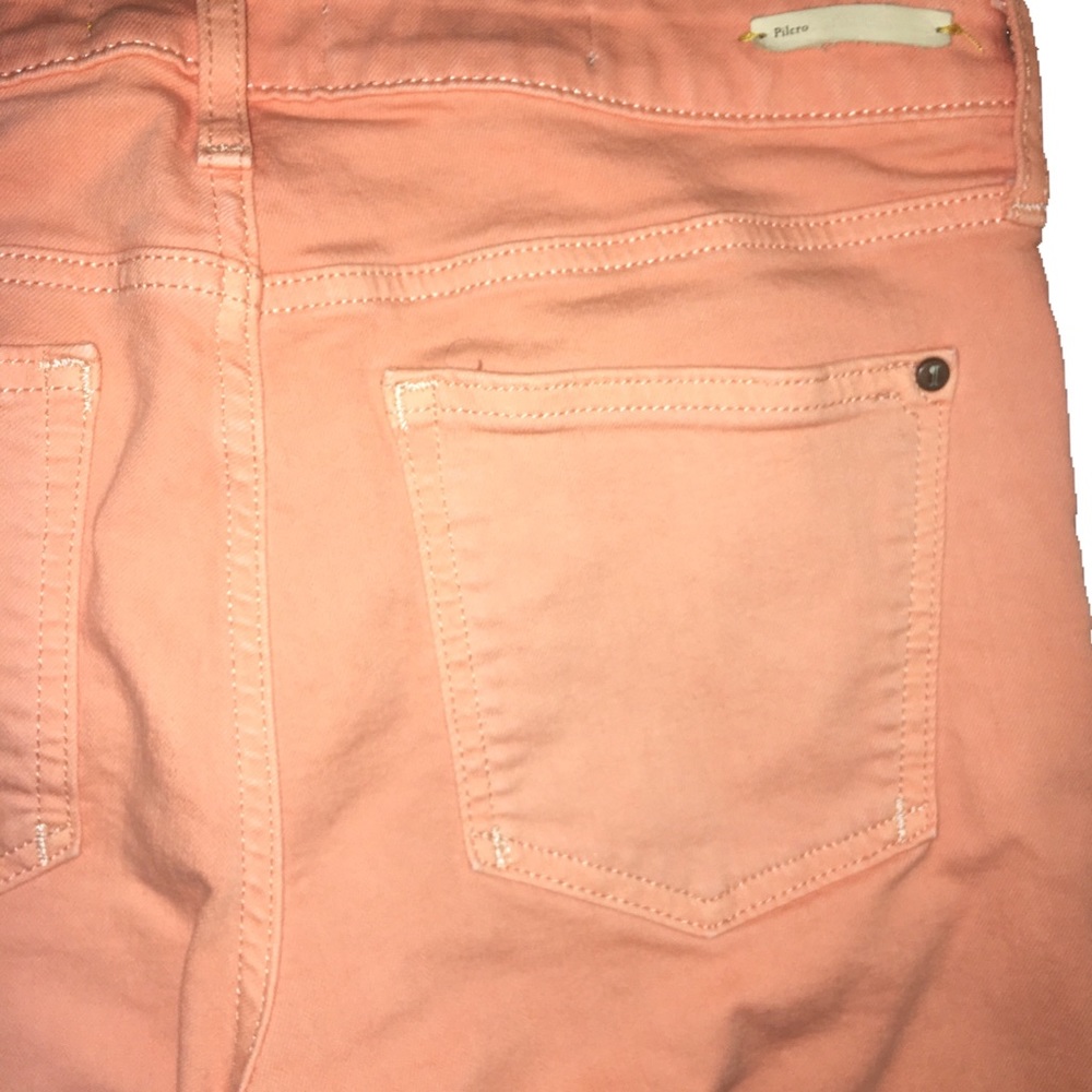 Anthropologie Pilcro Stet Crop Jeans Peach Size 29 - Picture 7 of 8